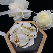 Dior Earrings Gold Tower 05 - 5