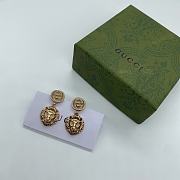 Gucci Earrings Gold Lion 06 - 4