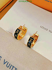 Louis Vuitton Earrings Gold Black KJ6776 - 1