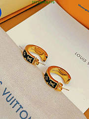 Louis Vuitton Earrings Gold Black KJ6776 - 5