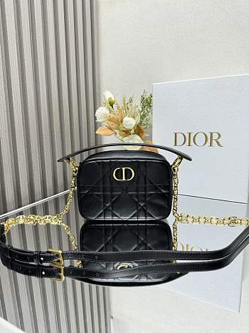Dior Black Caro Camera Bag B930314 size 19x13x4cm