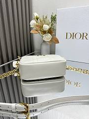 Dior White Caro Camera Bag B930313 size 19x13x4cm - 6