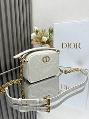 Dior White Caro Camera Bag B930313 size 19x13x4cm - 3