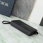 Dior Black Embossed Triangle Clutch B930268 Size 27x19x6cm - 2