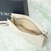 Dior White Embossed Triangle Clutch B930269 Size 27x19x6cm - 5