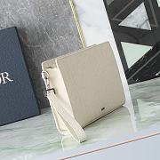 Dior White Embossed Triangle Clutch B930269 Size 27x19x6cm - 4