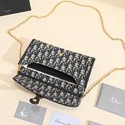 Dior Chain Handbag Blue Oblique B930292 Size 21x12x4cm - 2