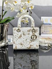 Dior Embroidered Butterfly White Gold Size 20x16x8cm - 1