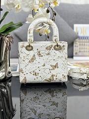 Dior Embroidered Butterfly White Gold Size 20x16x8cm - 2