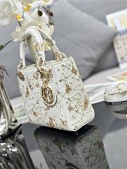 Dior Embroidered Butterfly White Gold Size 20x16x8cm - 3