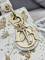 Dior Embroidered Butterfly White Gold Size 20x16x8cm - 6
