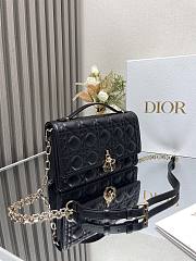 Dior Handbag Black Lambskin B930556 Size 24x14 x7cm - 2