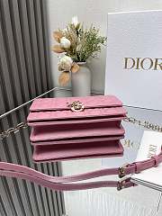 Dior Handbag Pink Lambskin B930556 Size 24x14 x7cm - 2