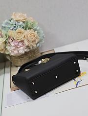 Dior Litchi Leather Bag Black Size 30x120x13cm - 4