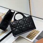 Dior Mini Book Tote Handbag Black B930497 Size 21x13x7cm - 3