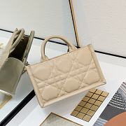 Dior Mini Book Tote Handbag Cream B930496 Size 21x13x7cm - 4