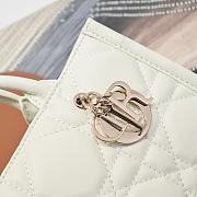 Dior Mini Book Tote Handbag White B930495 Size 21x13x7cm - 3