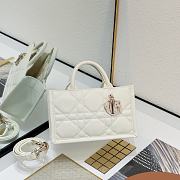 Dior Mini Book Tote Handbag White B930495 Size 21x13x7cm - 2