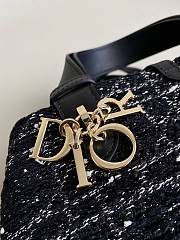 Dior Toujours Handbag Tweed Trumpet Black Size 23×15×15cm - 2