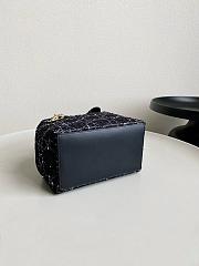 Dior Toujours Handbag Tweed Trumpet Black Size 23×15×15cm - 4