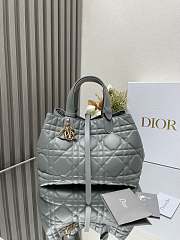 Dior Toujours Handbag Grey Blue B930545 Size 28x19x21cm - 4