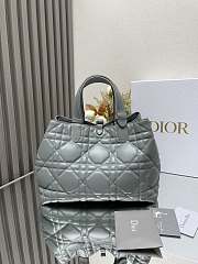 Dior Toujours Handbag Grey Blue B930545 Size 28x19x21cm - 5