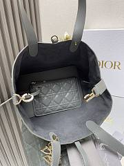 Dior Toujours Handbag Grey Blue B930545 Size 28x19x21cm - 6