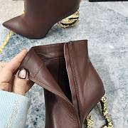 Dolce & Gabbana Classic Ankle Lamoda Brown Leather Boots - 5