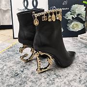 Dolce & Gabbana Classic Ankle Lamoda Black Leather Boots - 4
