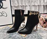 Dolce & Gabbana Classic Ankle Lamoda Black Leather Boots - 2