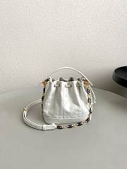 Dior White Marlema Bucket White B930499 Size 17x16x9cm - 3