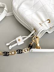 Dior White Marlema Bucket White B930499 Size 17x16x9cm - 5