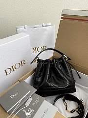 Dior White Marlema Bucket Black B930498 Size 17x16x9cm - 1