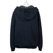 Burberry Letter Graphic Cotton Blend Zip Hoodie Black - 3