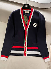 Gucci Cardigan Sweater Top Version Red Black - 2