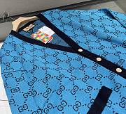 Gucci Cardigan Wool Jacquard Blue - 5