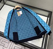 Gucci Cardigan Wool Jacquard Blue - 3