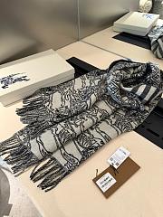 Burberry Plaid Scarf 1160 Black Size 210x45cm - 1