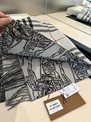 Burberry Plaid Scarf 1160 Black Size 210x45cm - 2