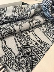 Burberry Plaid Scarf 1160 Black Size 210x45cm - 4