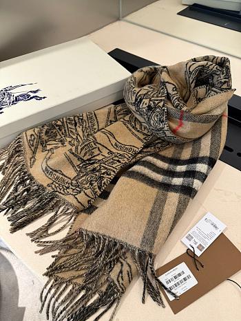 Burberry Plaid Scarf 1160 Brown Size 210x45cm