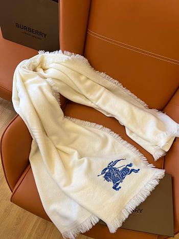 Burberry Scarf Cashmere 1157 White Size 200x100cm