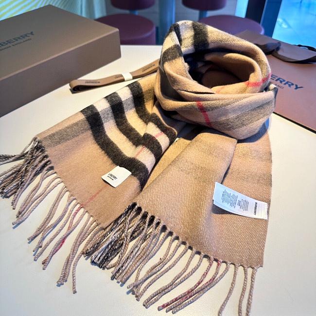 Burberry Scarf Unisex Beige 1134 Size 190x38cm - 1