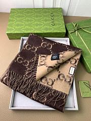 Gucci Scarf Unisex Brown 1132 Size 196x32cm - 3