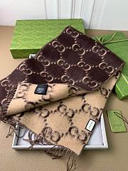 Gucci Scarf Unisex Brown 1132 Size 196x32cm - 4
