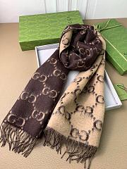 Gucci Scarf Unisex Brown 1132 Size 196x32cm - 6