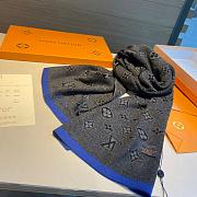 LV Eclipse Scarf Black Blue 1138 Size 200x30cm - 4