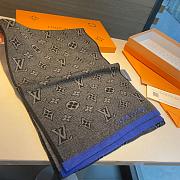 LV Eclipse Scarf Black Blue 1138 Size 200x30cm - 6