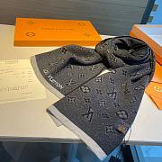 LV Eclipse Scarf Black Grey 1138 Size 200x30cm - 2