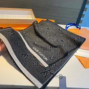 LV Eclipse Scarf Black Grey 1138 Size 200x30cm - 6